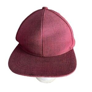 HM Snapback Hat Divided Snapback H&M One Size Brushed Burgundy Distressed